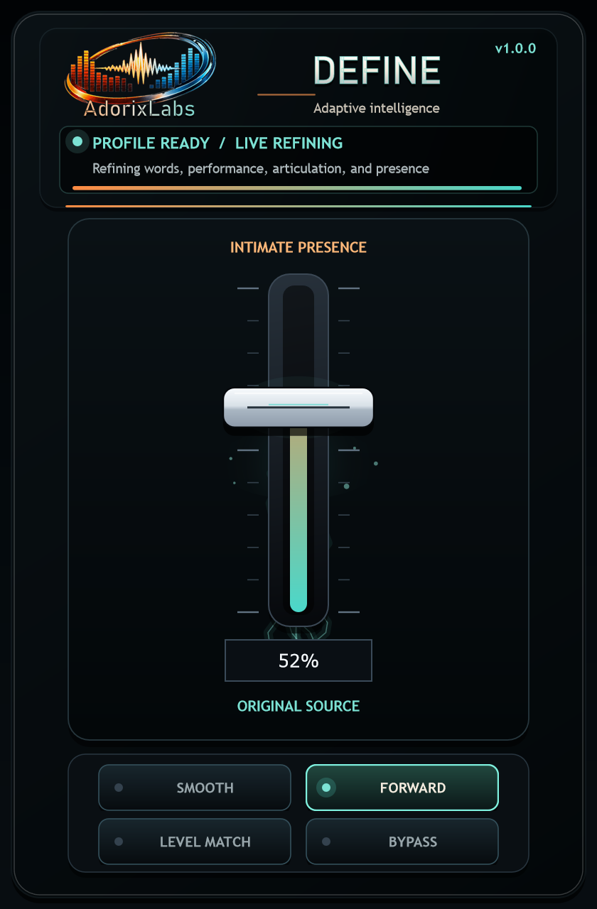 AdorixLabs Define adaptive vocal intelligence plugin